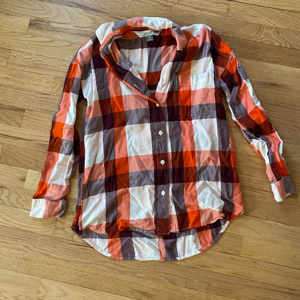 Plaid Button-Up Shirt